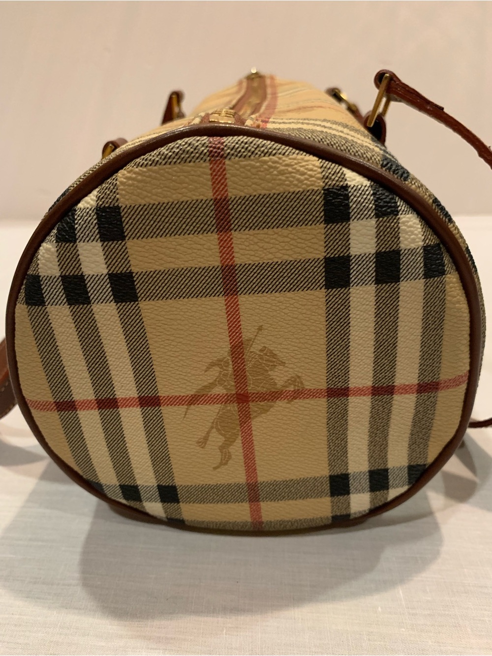 Burberry Haymarket Check Barrel Bag serial number S-04-1 - Picture 7 of 14